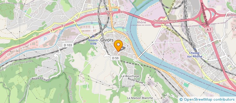 localisation de l'entreprise MONSIEUR IBRAHIM DJOUDI  GIVORS