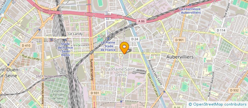 localisation de l'entreprise MONSIEUR IBRAHIM FADIGA à AUBERVILLIERS