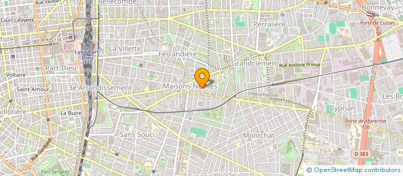 localisation de l'entreprise MONSIEUR IBRAHIM HADJ HACENE  VILLEURBANNE