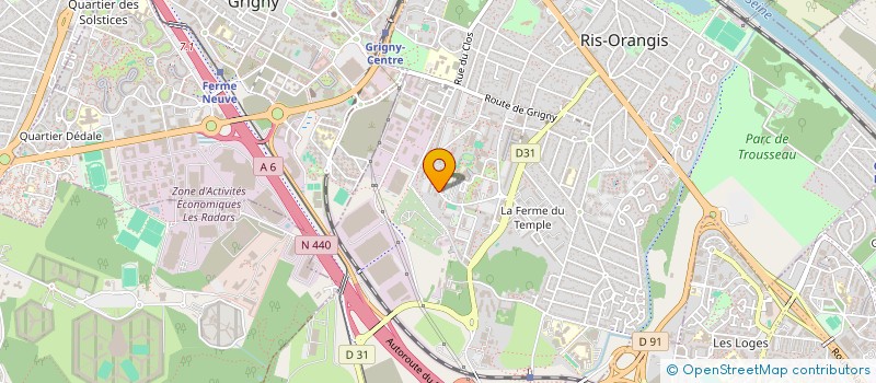 localisation de l'entreprise MONSIEUR IBRAHIM KALIL KONE  RIS-ORANGIS