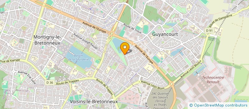 localisation de l'entreprise MONSIEUR IBRAHIM KANE  GUYANCOURT