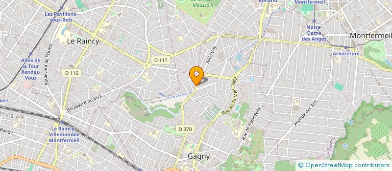 localisation de l'entreprise MONSIEUR IBRAHIM N'DIAYE à GAGNY