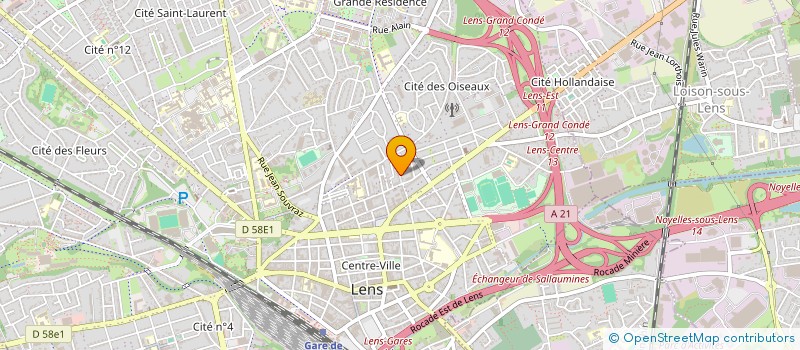 localisation de l'entreprise MONSIEUR IBRAHIM TAMBASSA  LENS