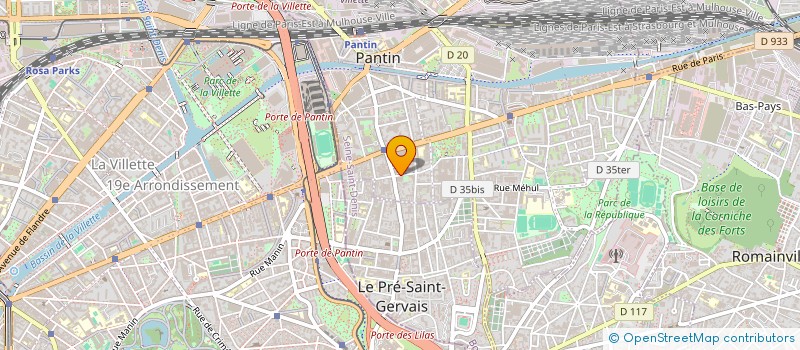 localisation de l'entreprise MONSIEUR IBRAHIM TOUNKARA à PANTIN
