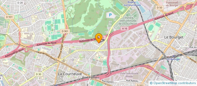 localisation de l'entreprise MONSIEUR IBRAHIM TOURE à LA COURNEUVE