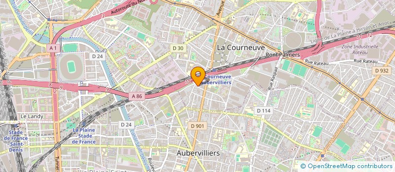 localisation de l'entreprise MONSIEUR IBRAHIM YASIN MOHAMED à LA COURNEUVE