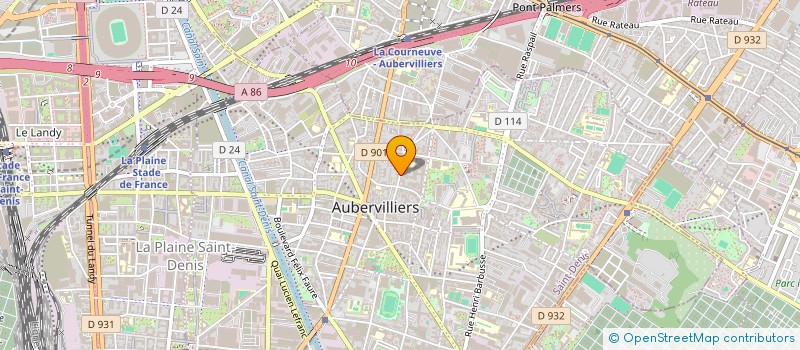 localisation de l'entreprise MONSIEUR IBRAHIMA CISSE  AUBERVILLIERS