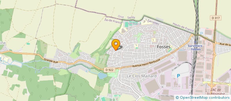 localisation de l'entreprise MONSIEUR IBRAHIMA COLY  FOSSES