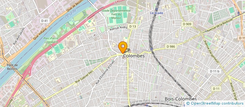 localisation de l'entreprise MONSIEUR IBRAHIMA DIOP  COLOMBES