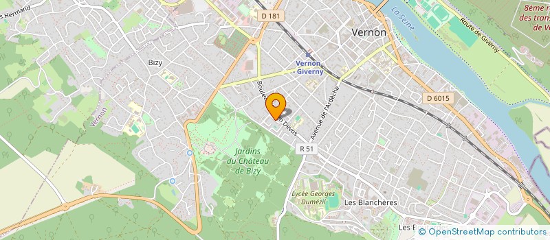 localisation de l'entreprise MONSIEUR IBRAHIMA FOFANA  VERNON