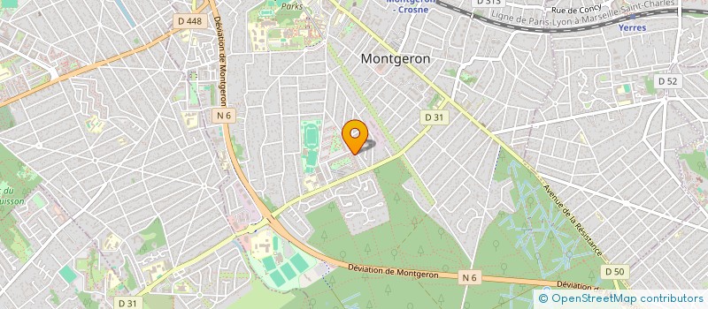 localisation de l'entreprise MONSIEUR IBRAHIMA GUEYE  MONTGERON