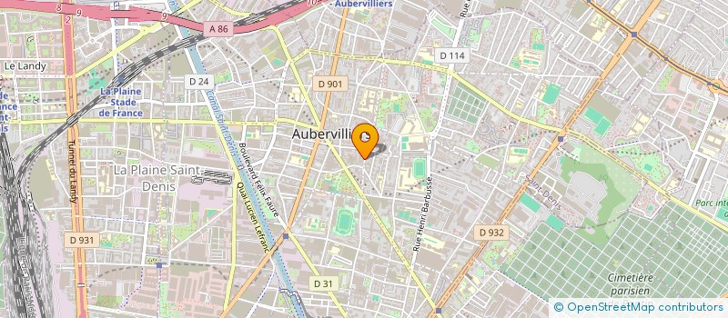 localisation de l'entreprise MONSIEUR IBRAHIMA M'BODJI à AUBERVILLIERS