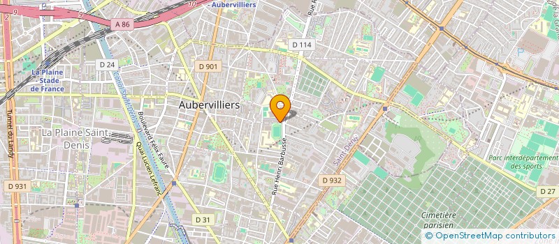 localisation de l'entreprise MONSIEUR IBRAHIMA TINE  AUBERVILLIERS