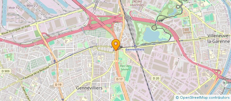 localisation de l'entreprise MONSIEUR IBRAHIMA TOURE  GENNEVILLIERS