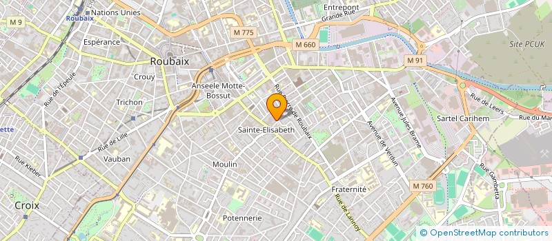 localisation de l'entreprise MONSIEUR IBRAHIMA TRAORE  ROUBAIX