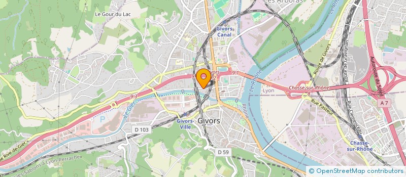 localisation de l'entreprise MONSIEUR ICHEM DJOGHLAF  GIVORS