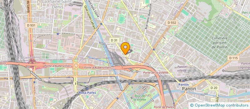 localisation de l'entreprise MONSIEUR IDRIS OUENDADJI  AUBERVILLIERS