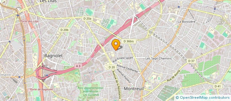 localisation de l'entreprise MONSIEUR IDRISS ALLOH à MONTREUIL