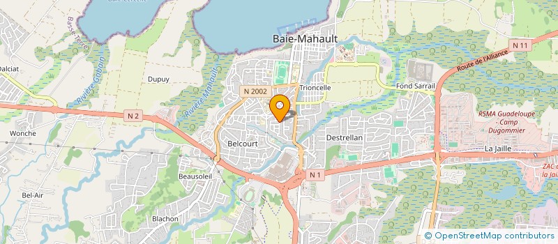 localisation de l'entreprise MONSIEUR IGNACE RAQUI-RIBAC  BAIE-MAHAULT