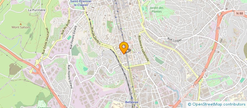 localisation de l'entreprise MONSIEUR IGOR ESSAKOUMBA OKOGO  SAINT-ETIENNE