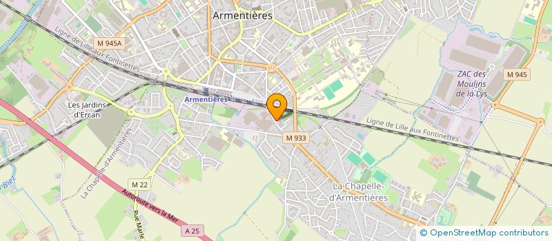 localisation de l'entreprise MONSIEUR ILAN KROUCHI  LA CHAPELLE-D'ARMENTIERES