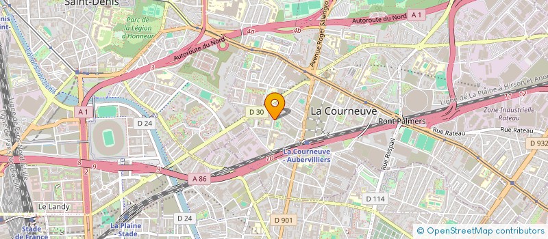 localisation de l'entreprise MONSIEUR ILARIO AJAVON à LA COURNEUVE
