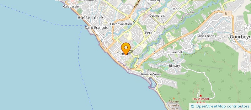 localisation de l'entreprise MONSIEUR ILDEVERT VALENTIN à BASSE-TERRE