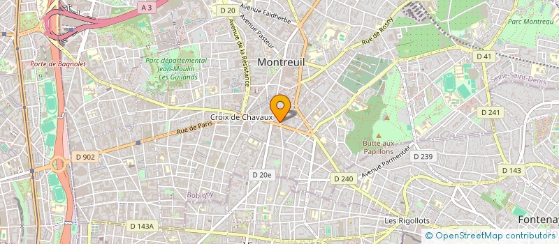 localisation de l'entreprise MONSIEUR ILIAS CHAUMONT à MONTREUIL