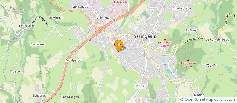 localisation de l'entreprise MONSIEUR ILYAS ALI HIRSI  YSSINGEAUX