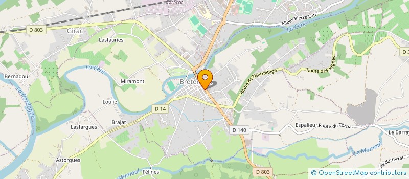 localisation de l'entreprise MONSIEUR IMANOL FRAUCIEL  BRETENOUX