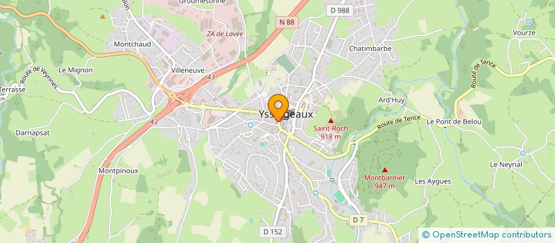 localisation de l'entreprise MONSIEUR INAITULLAH MOMOZAI  YSSINGEAUX