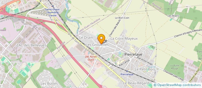 localisation de l'entreprise MONSIEUR INGANGE BOWANDO  PIERRELAYE