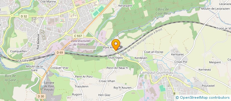 localisation de l'entreprise MONSIEUR IOAN GABRIEL HAMPU  MORLAIX