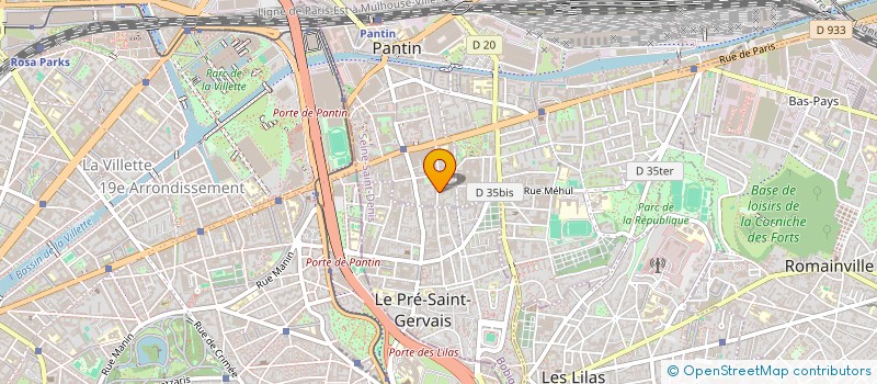 localisation de l'entreprise MONSIEUR ION PETREA  PANTIN