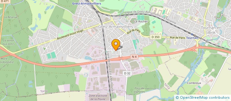 localisation de l'entreprise MONSIEUR ISAAC KIDZOUANI  GRETZ-ARMAINVILLIERS