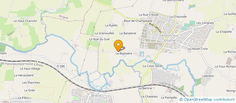 localisation de l'entreprise MONSIEUR ISIDORE MAIGRET à SERVON-SUR-VILAINE
