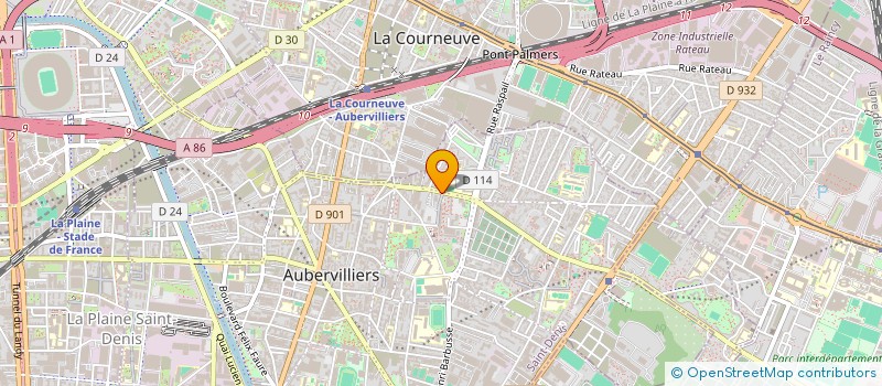 localisation de l'entreprise MONSIEUR ISMAEL KANTE  AUBERVILLIERS