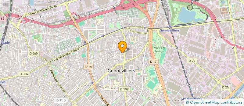 localisation de l'entreprise MONSIEUR ISMATULLAH WARDAK à GENNEVILLIERS