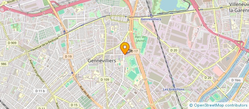 localisation de l'entreprise MONSIEUR ISSA WAGUE à GENNEVILLIERS