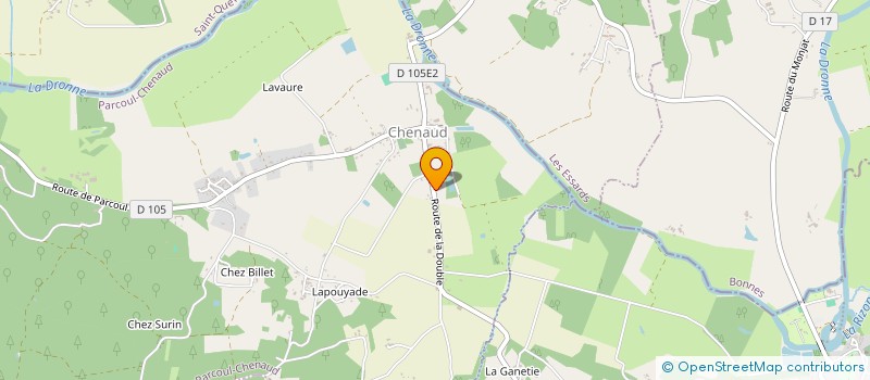 localisation de l'entreprise MONSIEUR ISSAC-OLIVIER ADAMS  PARCOUL-CHENAUD