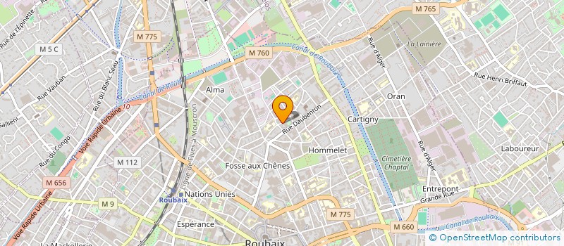 localisation de l'entreprise MONSIEUR ISSAM JAAFARI  ROUBAIX