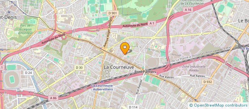 localisation de l'entreprise MONSIEUR ISSAM LEDRU à LA COURNEUVE