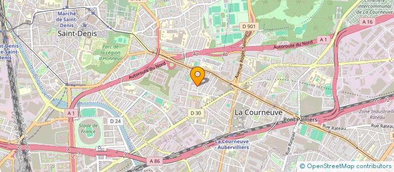 localisation de l'entreprise MONSIEUR ISSIAKA SACKO à LA COURNEUVE