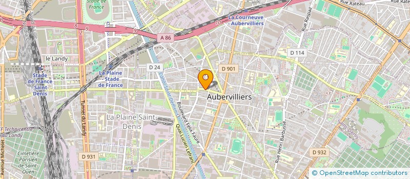 localisation de l'entreprise MONSIEUR IVAN ARNOLD OUWE FOTSI  AUBERVILLIERS