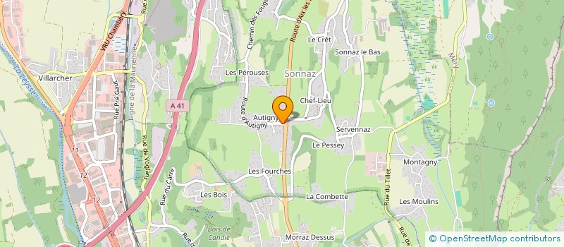 localisation de l'entreprise MONSIEUR IVAN AURENTY  SONNAZ