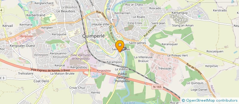 localisation de l'entreprise MONSIEUR IVAN GUICHARD à QUIMPERLE