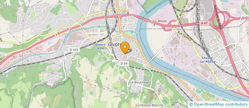 localisation de l'entreprise MONSIEUR IVAN YANKOF  GIVORS