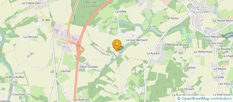 localisation de l'entreprise MONSIEUR IWAN GUENERAIS  PLESLIN-TRIGAVOU