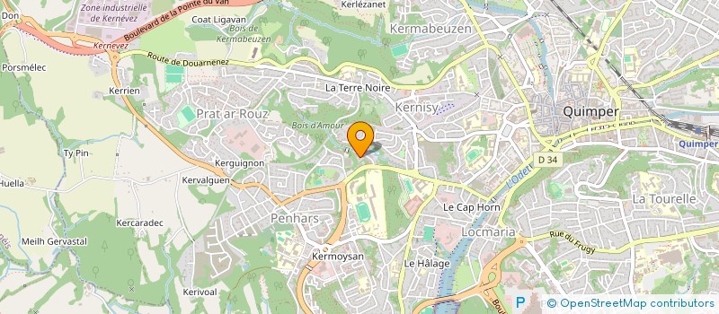 localisation de l'entreprise MONSIEUR IWEN LE DILAVREC à QUIMPER