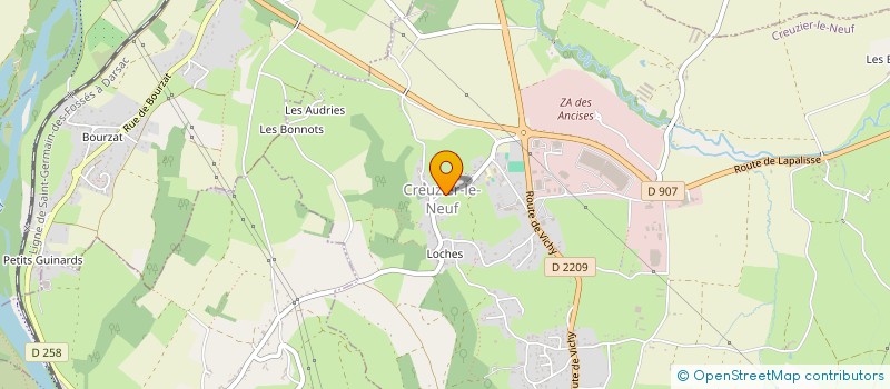 localisation de l'entreprise MONSIEUR IZZET OZKAN  CREUZIER-LE-NEUF